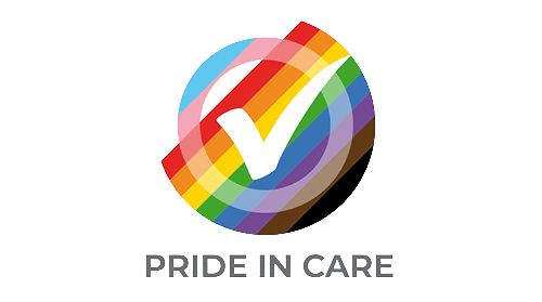 Pride In Care rainbow logo