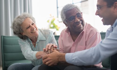 smiling group of elderly