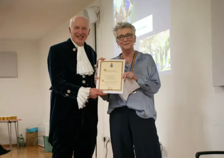 Receiving certificate from high sheriff