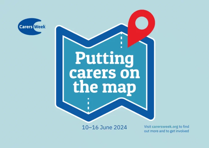 carers week - Putting Carers on the Map illustration for 10-16 June 2024